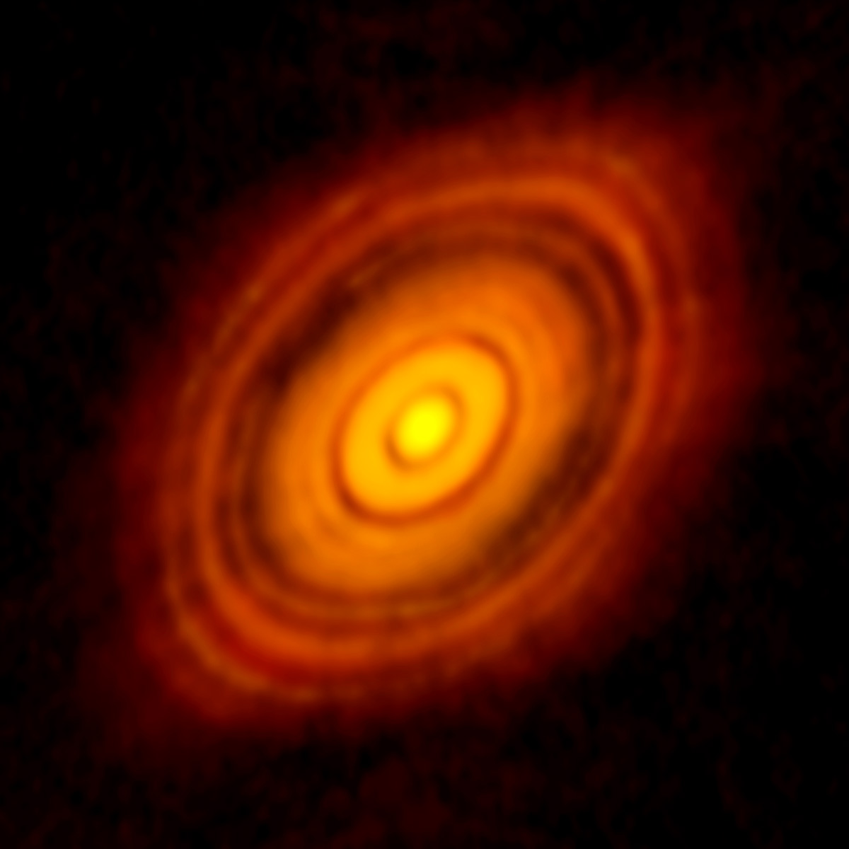 The protoplanetary disc of HL Tau. Credit: ALMA (NRAO/ESO/NAOJ); C. Brogan, B. Saxton (NRAO/AUI/NSF)